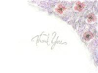 Embroidered  and Hand Painted Thank You Note #5