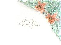 Embroidered  and Hand Painted Thank You Notecard #6
