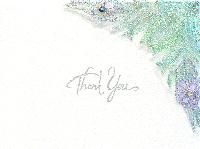 Embroidered  and Hand Painted Thank You Note #3