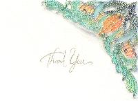 Embroidered  and Hand Painted Thank You Note #4