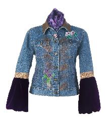 Embroidered Butterfly Denim Jacket
