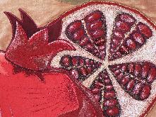 Detail - Pomegranate Mitzvah Torah Mantle